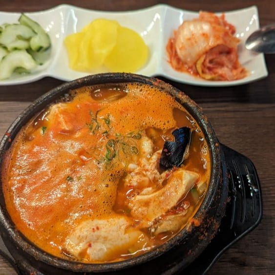 Korean Soft Tofu Soup.
