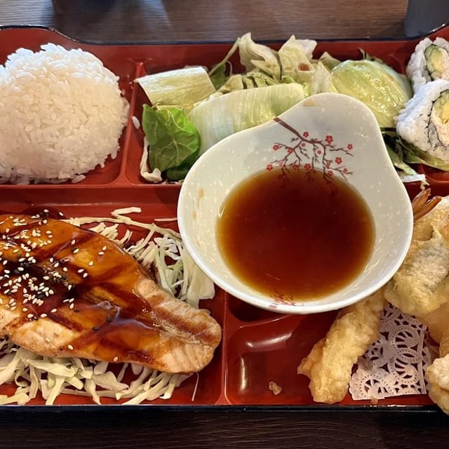 Salmon Teriyaki Bento.