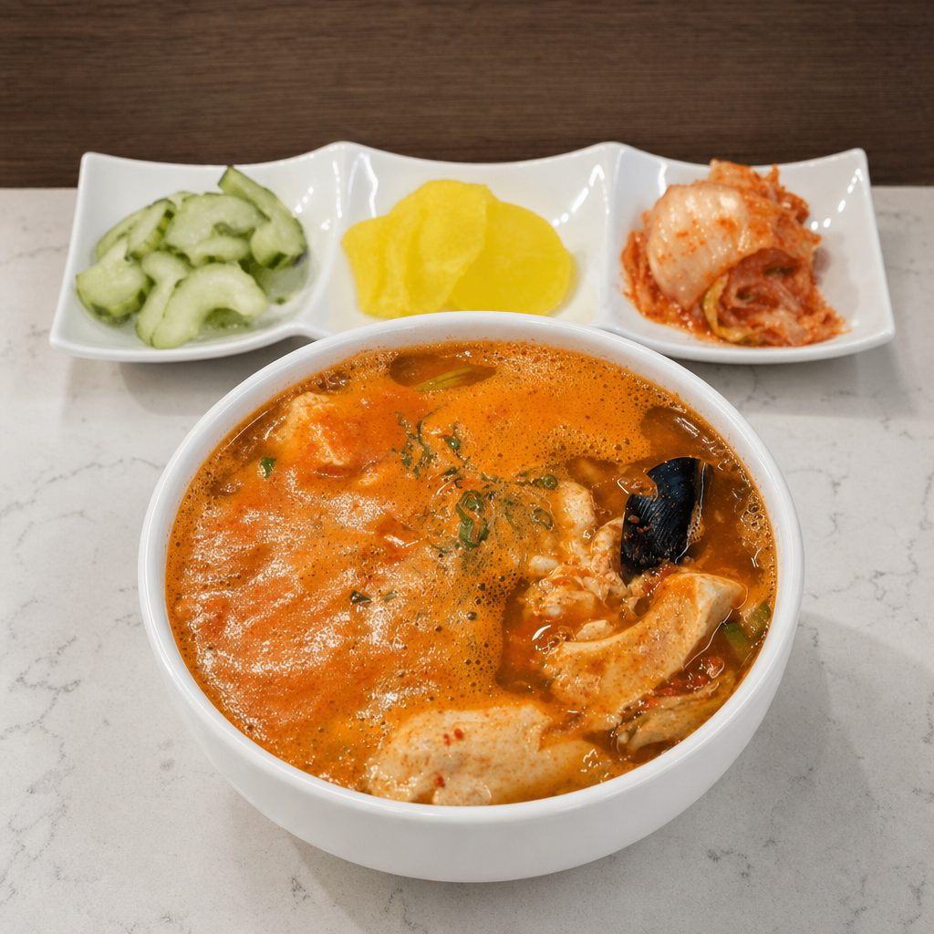 Korean Soft Tofu Soup.